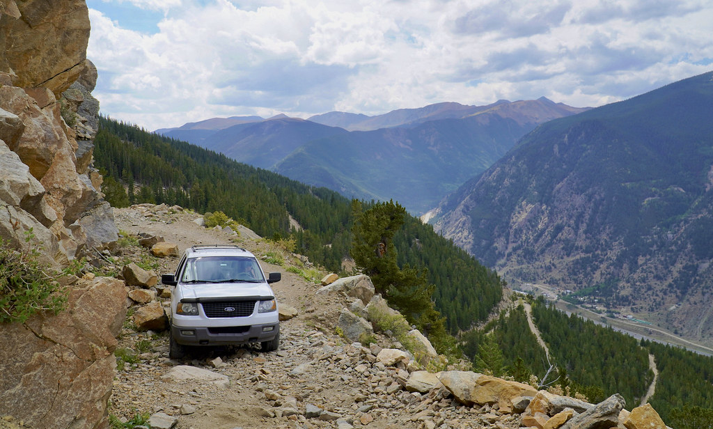 Gaining the switchbacks above Georgetown, I-70 visible on the lower right. {768x462}