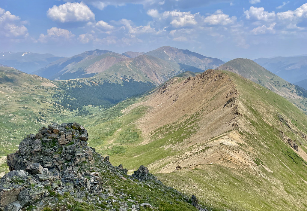 Looking out towards Mount Bethel after leaving the basin to gain The Citadel's southern shoulder. {768x527}